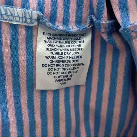 Vineyard Vines Performance Polo Striped | Blue Pink | SZ XL - Picture 7 of 7